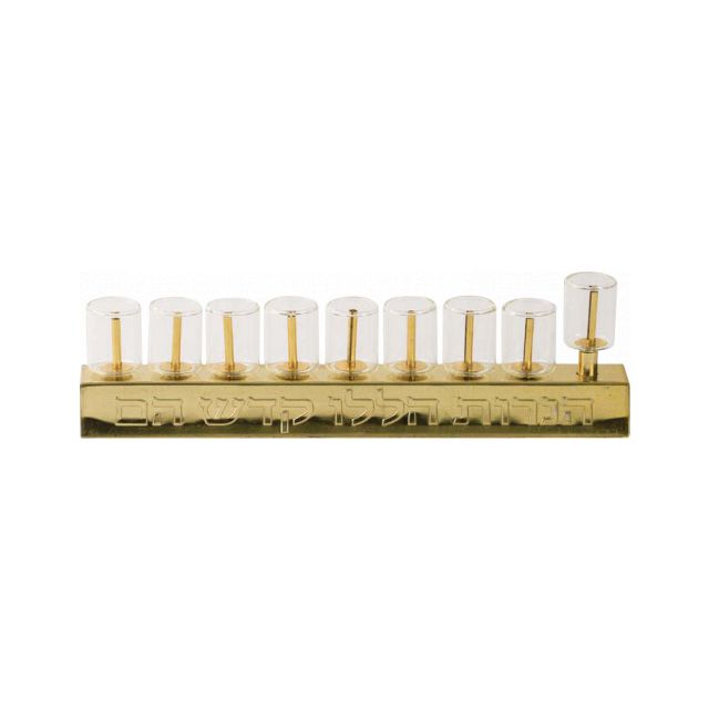 Ner Mitzvah Oil Menorah with Glass Cups